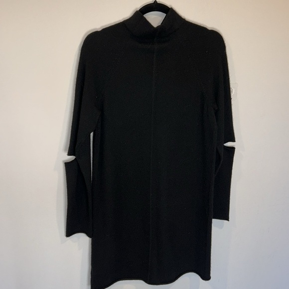 360 Cashmere Lynx Cut Outs Sweater Dress in Black - Picture 8 of 9